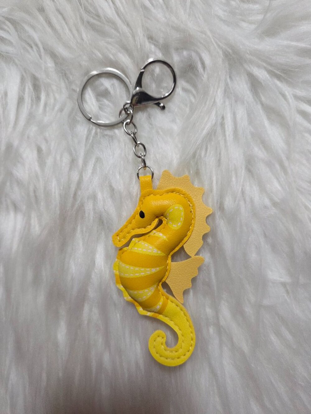 Yellow Seahorse Keychain